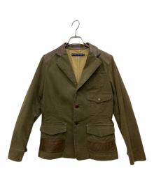 RALPH LAUREN（ラルフローレン）の古着「レザー切替ジャケット」｜グリーン