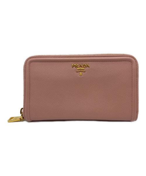 PRADA（プラダ）PRADA (プラダ) ラウンドファスナー財布 1M0506 ピンクの古着・服飾アイテム
