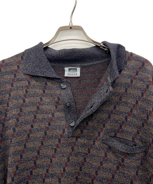 rodes（ローズ）rodes (ローズ) 薄手ニット ブラウン サイズ:XXLの古着・服飾アイテム