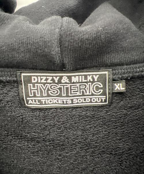 Hysteric Glamour（ヒステリックグラマー）Hysteric Glamour (ヒステリックグラマー) ジップパーカー ブラック サイズ:XLの古着・服飾アイテム