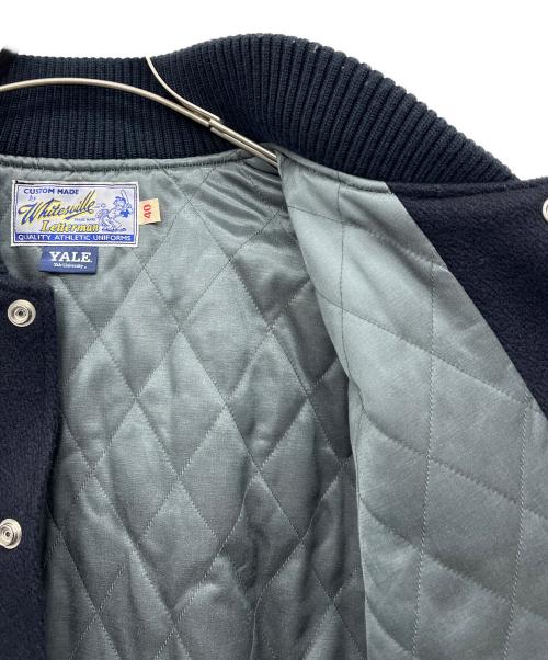 whitesville（ホワイツビル）whitesville (ホワイツビル) YALE (イェール) スタジャン ネイビー×ベージュ サイズ:40の古着・服飾アイテム