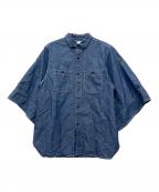 HYKEハイク）の古着「CHAMBRAY BELL-SLEEVE SHIRT」｜ブルー