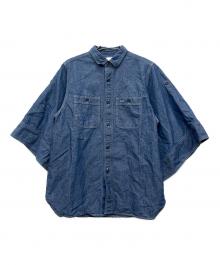 HYKE（ハイク）の古着「CHAMBRAY BELL-SLEEVE SHIRT」｜ブルー