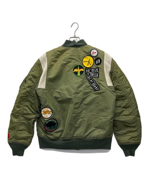 stussy（ステューシー）stussy (ステューシー) ALPHA (アルファ) MA-1ジャケット カーキ サイズ:Mの古着・服飾アイテム