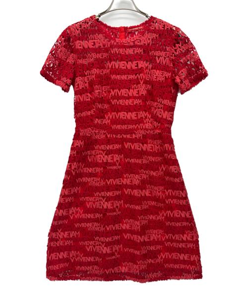 VIVIENNE TAM（ヴィヴィアンタム）VIVIENNE TAM (ヴィヴィアンタム) 半袖ワンピース レッド サイズ:40の古着・服飾アイテム