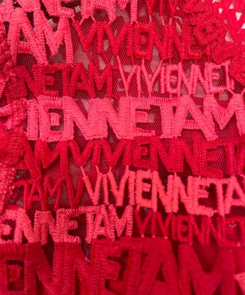 VIVIENNE TAM（ヴィヴィアンタム）VIVIENNE TAM (ヴィヴィアンタム) 半袖ワンピース レッド サイズ:40の古着・服飾アイテム