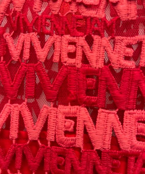 VIVIENNE TAM（ヴィヴィアンタム）VIVIENNE TAM (ヴィヴィアンタム) 半袖ワンピース レッド サイズ:40の古着・服飾アイテム