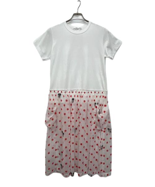 COMME des GARCONS GIRL（コムデギャルソンガール）COMME des GARCONS GIRL (コムデギャルソンガール) 半袖ワンピース ホワイト サイズ:Sの古着・服飾アイテム