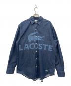LACOSTEラコステ）の古着「グラフィックデニムシャツ」｜ブルー