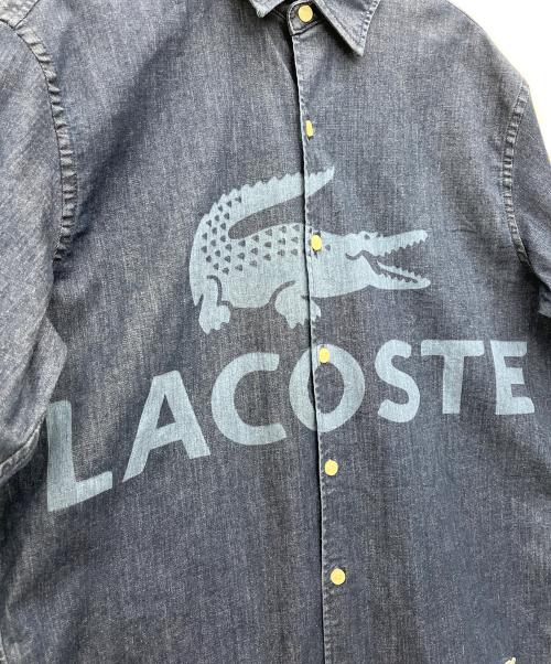 LACOSTE（ラコステ）LACOSTE (ラコステ) グラフィックデニムシャツ ブルー サイズ:39の古着・服飾アイテム