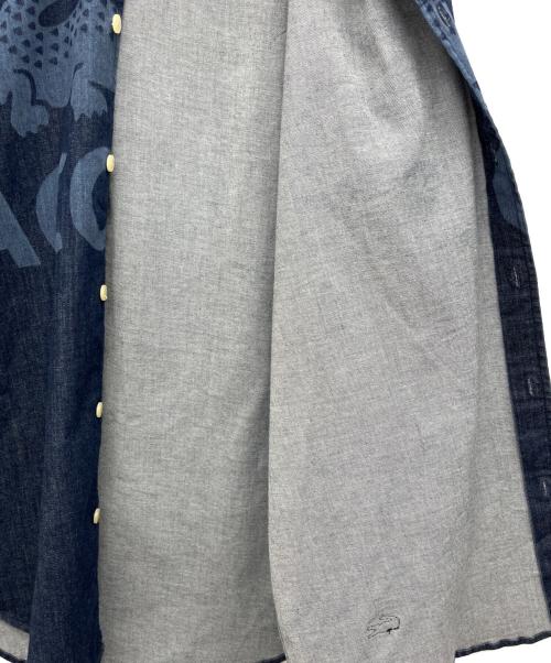 LACOSTE（ラコステ）LACOSTE (ラコステ) グラフィックデニムシャツ ブルー サイズ:39の古着・服飾アイテム