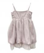 eimy istoireエイミーイストワール）の古着「シアーバルーンミニワンピース」｜ピンク