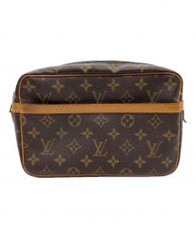LOUIS VUITTON（ルイ ヴィトン）の古着「セカンドバッグ コンピエーニュ23 モノグラム」｜ブラウン