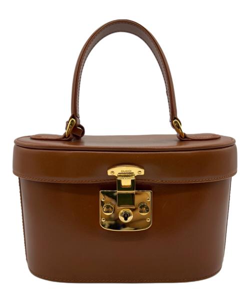 GUCCI（グッチ）GUCCI (グッチ) バニティバッグ ブラウンの古着・服飾アイテム