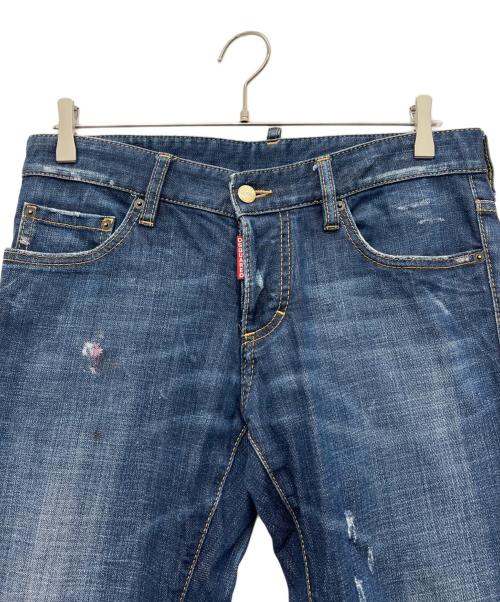 DSQUARED2（ディースクエアード）DSQUARED2 (ディースクエアード) ダメージ加工デニムパンツ ブルー サイズ:46の古着・服飾アイテム