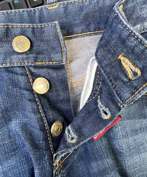 DSQUARED2（ディースクエアード）DSQUARED2 (ディースクエアード) ダメージ加工デニムパンツ ブルー サイズ:46の古着・服飾アイテム