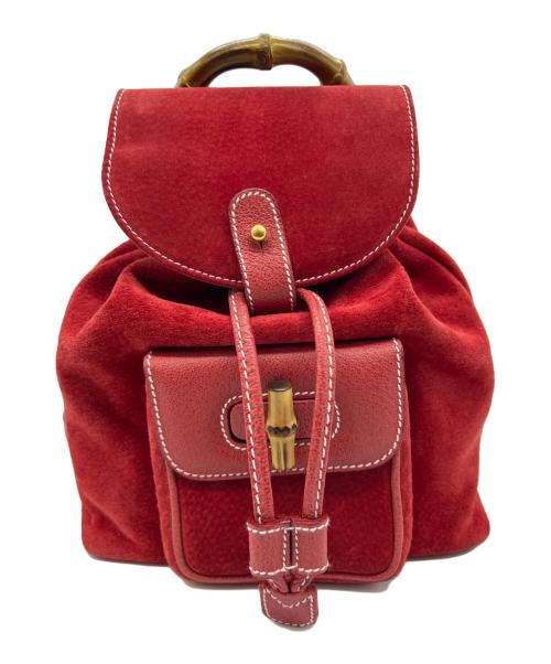 GUCCI（グッチ）GUCCI (グッチ) バンブーリュック レッドの古着・服飾アイテム
