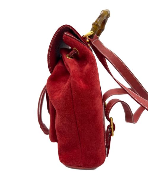 GUCCI（グッチ）GUCCI (グッチ) バンブーリュック レッドの古着・服飾アイテム