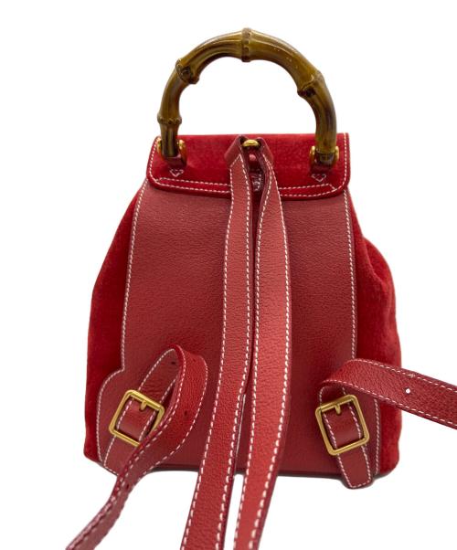 GUCCI（グッチ）GUCCI (グッチ) バンブーリュック レッドの古着・服飾アイテム