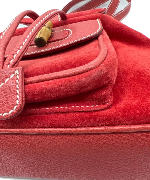 GUCCI（グッチ）GUCCI (グッチ) バンブーリュック レッドの古着・服飾アイテム