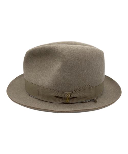 BORSALINO（ボルサリーノ）BORSALINO (ボルサリーノ) 中折れハット ベージュ サイズ:60の古着・服飾アイテム