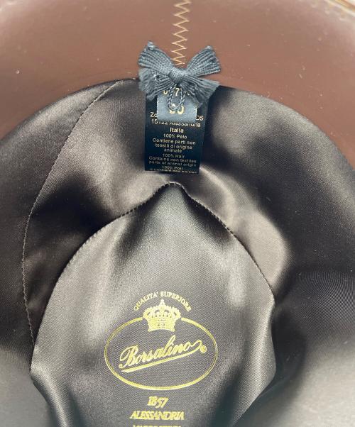 BORSALINO（ボルサリーノ）BORSALINO (ボルサリーノ) 中折れハット ベージュ サイズ:60の古着・服飾アイテム