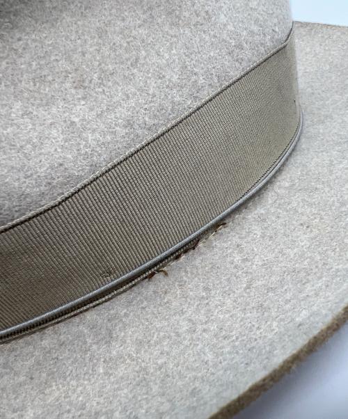 BORSALINO（ボルサリーノ）BORSALINO (ボルサリーノ) 中折れハット ベージュ サイズ:60の古着・服飾アイテム