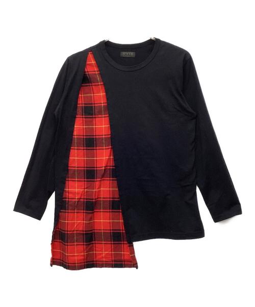 s'yte（サイト）s'yte (サイト) 長袖カットソー ブラック×レッド サイズ:3の古着・服飾アイテム