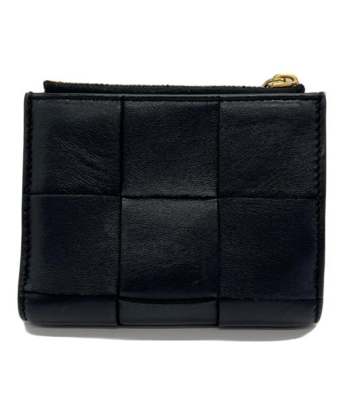 BOTTEGA VENETA（ボッテガベネタ）BOTTEGA VENETA (ボッテガベネタ) 2つ折り財布 ブラックの古着・服飾アイテム