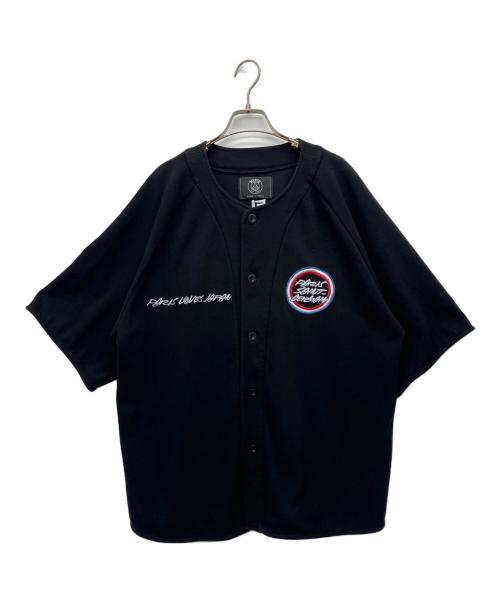 Paris Saint-Germain（パリサンジェルマン）Paris Saint-Germain (パリサンジェルマン) FUTURA LABORATORIES (フューチュラ ラボラトリーズ) ベースボールシャツ ブラック サイズ:Lの古着・服飾アイテム