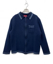 SUPREME（シュプリーム）の古着「ニットジャケット」｜ネイビー