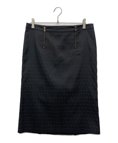 FENDI（フェンディ）FENDI (フェンディ) ひざ丈スカート ブラック サイズ:44の古着・服飾アイテム