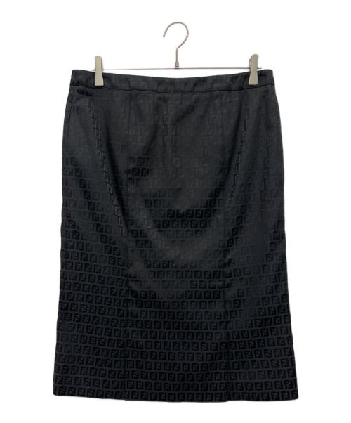 FENDI（フェンディ）FENDI (フェンディ) ひざ丈スカート ブラック サイズ:44の古着・服飾アイテム