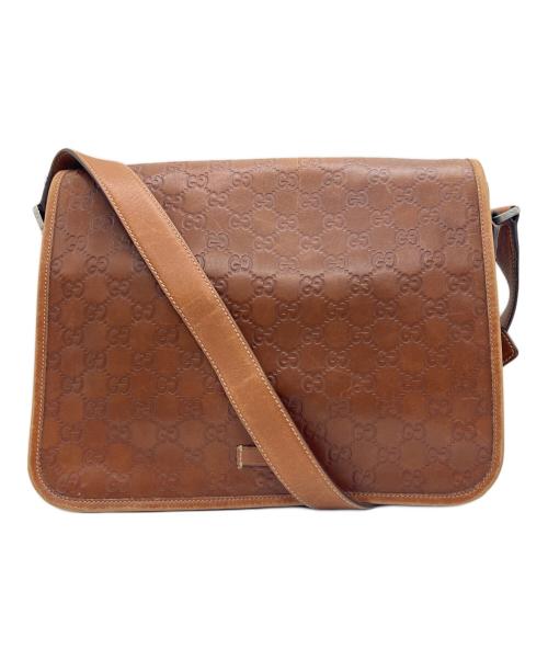 GUCCI（グッチ）GUCCI (グッチ) メッセンジャーバッグ ブラウンの古着・服飾アイテム