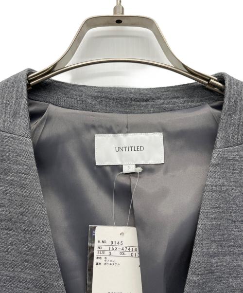 UNTITLED（アンタイトル）UNTITLED (アンタイトル) ノーカラージャケット グレー サイズ:SIZE3の古着・服飾アイテム