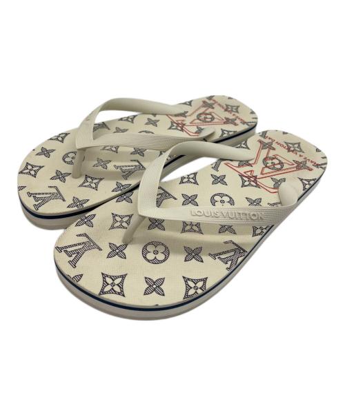 LOUIS VUITTON（ルイ ヴィトン）LOUIS VUITTON (ルイ ヴィトン) サンダル　モノグラム インク モリトール・ライン ホワイト サイズ:8の古着・服飾アイテム