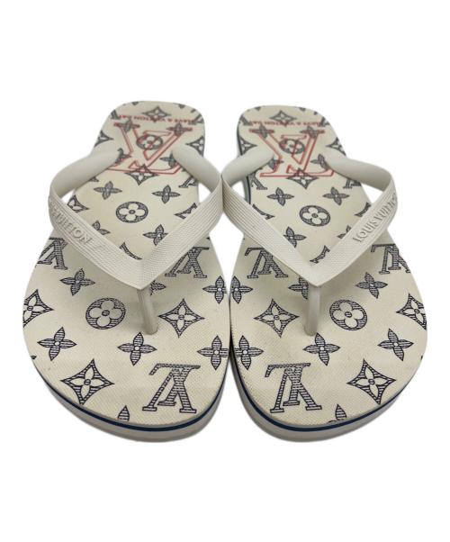 LOUIS VUITTON（ルイ ヴィトン）LOUIS VUITTON (ルイ ヴィトン) サンダル　モノグラム インク モリトール・ライン ホワイト サイズ:8の古着・服飾アイテム
