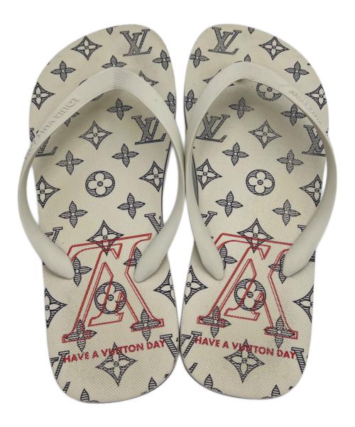 LOUIS VUITTON（ルイ ヴィトン）LOUIS VUITTON (ルイ ヴィトン) サンダル　モノグラム インク モリトール・ライン ホワイト サイズ:8の古着・服飾アイテム