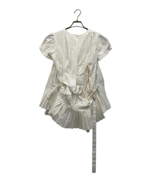 sacai（サカイ）sacai (サカイ) 半袖ブラウス ホワイト サイズ:1の古着・服飾アイテム