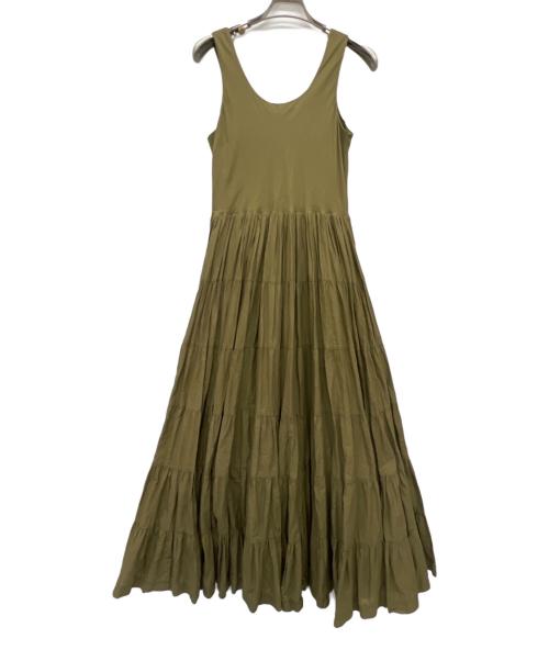 MARIHA（マリハ）MARIHA (マリハ) 草原の虹のドレス　ノースリーブワンピース オリーブ サイズ:36の古着・服飾アイテム