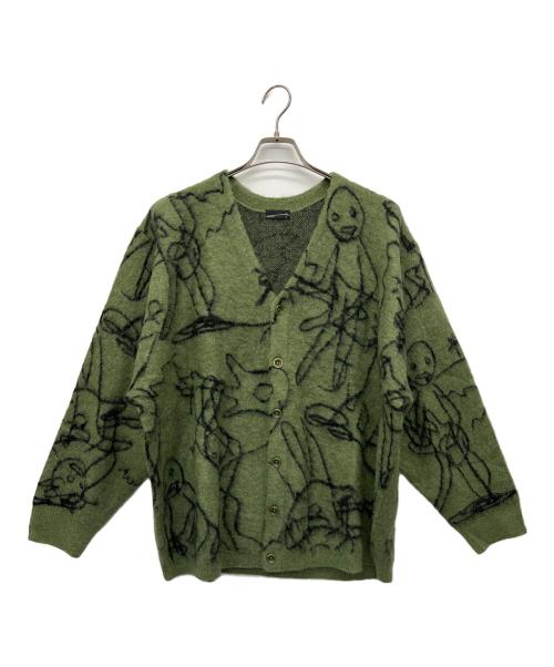 LAD MUSICIAN（ラッドミュージシャン）LAD MUSICIAN (ラッドミュージシャン) 厚手カーディガン グリーン サイズ:44の古着・服飾アイテム