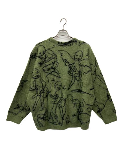 LAD MUSICIAN（ラッドミュージシャン）LAD MUSICIAN (ラッドミュージシャン) 厚手カーディガン グリーン サイズ:44の古着・服飾アイテム