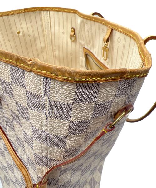 LOUIS VUITTON（ルイ ヴィトン）LOUIS VUITTON (ルイ ヴィトン) トートバッグ ネヴァーフルMM ダミエ・アズール ベージュ×ブラウンの古着・服飾アイテム