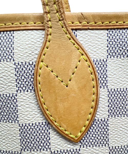 LOUIS VUITTON（ルイ ヴィトン）LOUIS VUITTON (ルイ ヴィトン) トートバッグ ネヴァーフルMM ダミエ・アズール ベージュ×ブラウンの古着・服飾アイテム