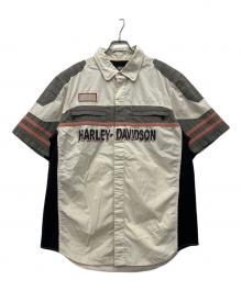 HARLEY-DAVIDSON（ハーレーダビッドソン）の古着「半袖シャツ」｜ホワイト×グレー