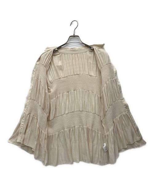 Ameri（アメリ）Ameri (アメリ) シャーリングプリーツブラウス アイボリー サイズ:Freeの古着・服飾アイテム