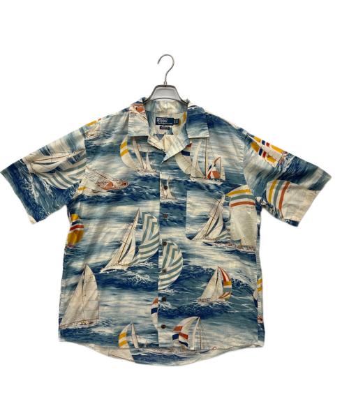 POLO RALPH LAUREN（ポロ・ラルフローレン）POLO RALPH LAUREN (ポロ・ラルフローレン) 半袖シャツ ブルー×ベージュ サイズ:Lの古着・服飾アイテム