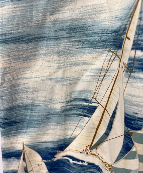 POLO RALPH LAUREN（ポロ・ラルフローレン）POLO RALPH LAUREN (ポロ・ラルフローレン) 半袖シャツ ブルー×ベージュ サイズ:Lの古着・服飾アイテム