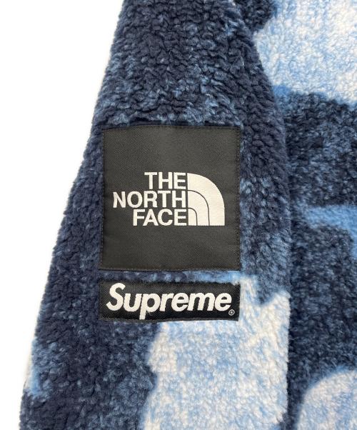 THE NORTH FACE（ザ ノース フェイス）THE NORTH FACE (ザ ノース フェイス) Supreme (シュプリーム) Bleached Denim Print Fleece Jacket インディゴ サイズ:Lの古着・服飾アイテム