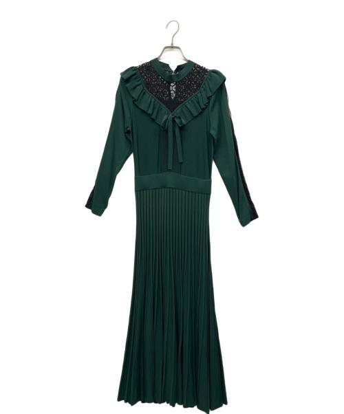 HER LIP TO（ハーリップトゥ）HER LIP TO (ハーリップトゥ) 長袖ワンピース グリーン サイズ:Mの古着・服飾アイテム